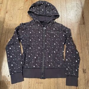 Hurley Kids Black Hoodie with Silver Dots